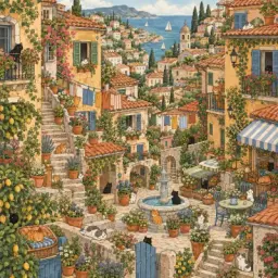 hillside town