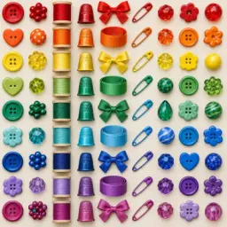 buttons and beads