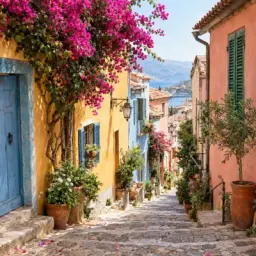bougainvillea stairs