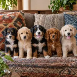 five puppies