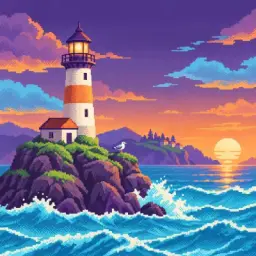 pixel lighthouse